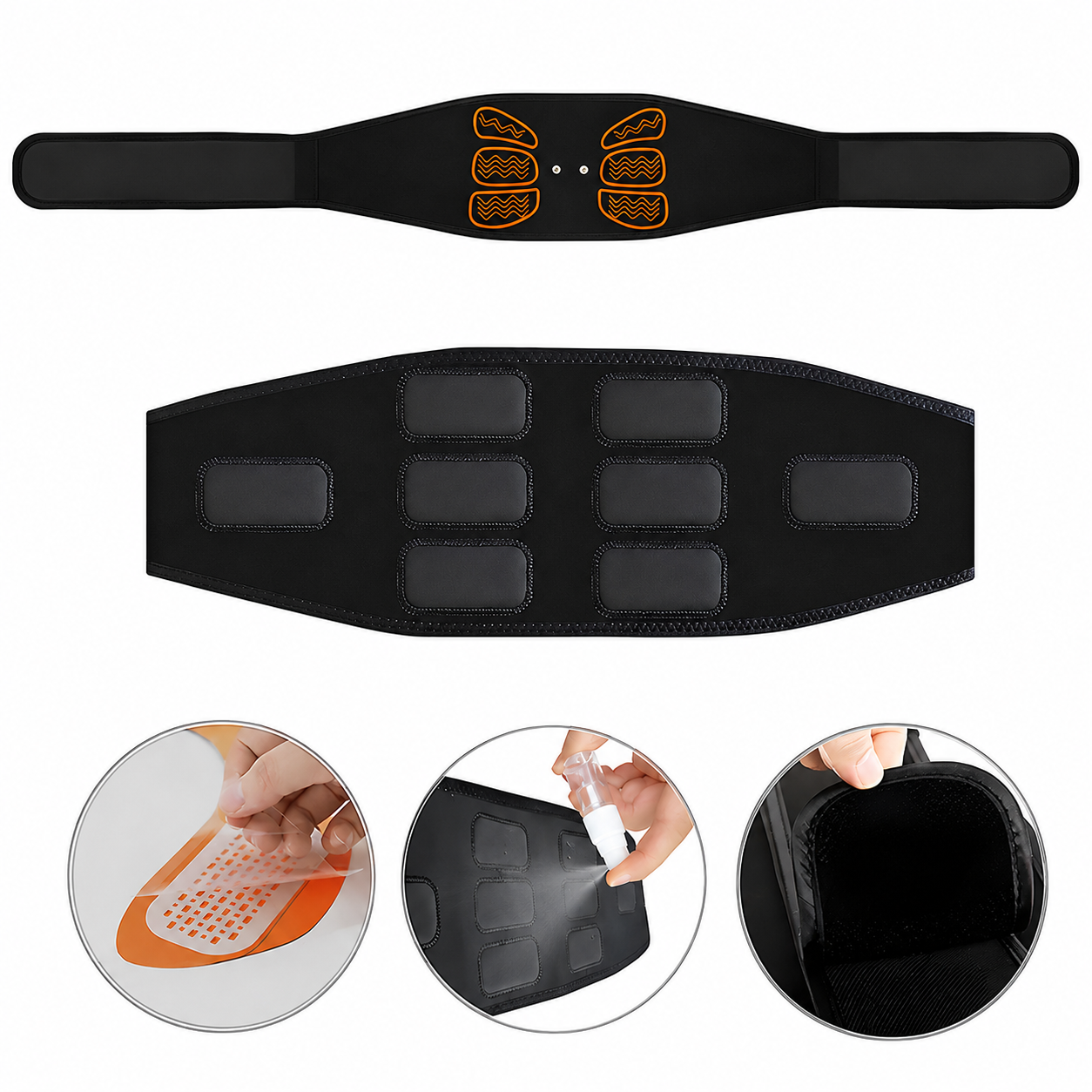Electric Abdominal Muscle Stimulator, Belt Waist Trainer For Weight Loss and Fitness Massager
