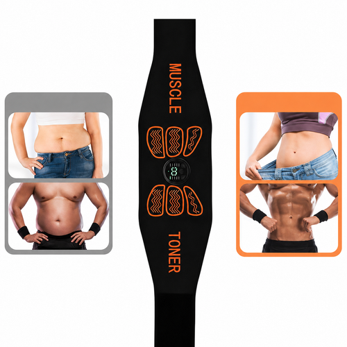 Electric Abdominal Muscle Stimulator, Belt Waist Trainer For Weight Loss and Fitness Massager