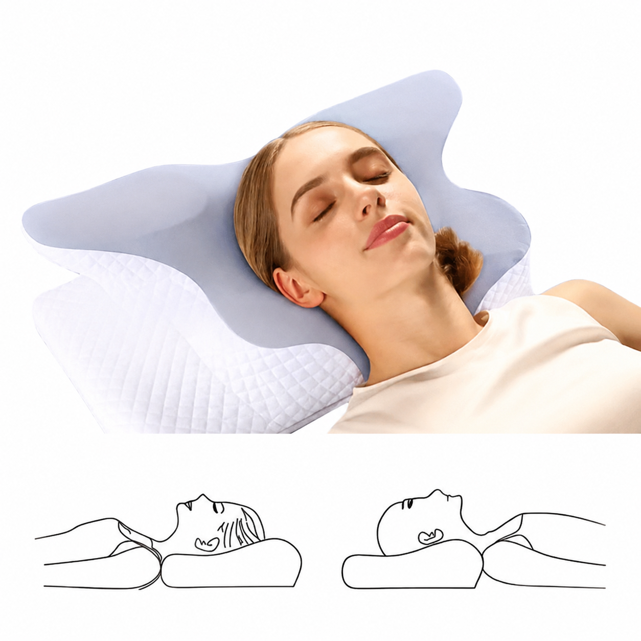 Memory Foam Pillows Butterfly Shaped